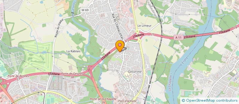 localisation de l'entreprise PEPINIERE DU THEATRE CHAPELAIN  LA CHAPELLE-SUR-ERDRE