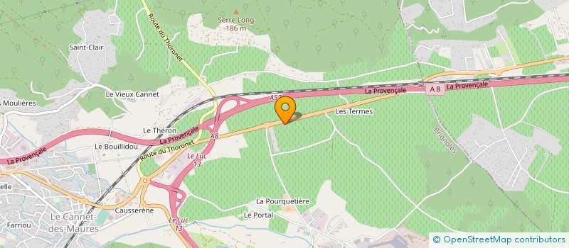 localisation de l'entreprise PEPINIERE L'ORANGER BLEU  LE CANNET-DES-MAURES