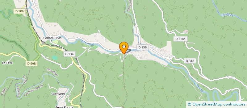 localisation de l'entreprise PEPINIERE LA FEUILLADE  GENOLHAC