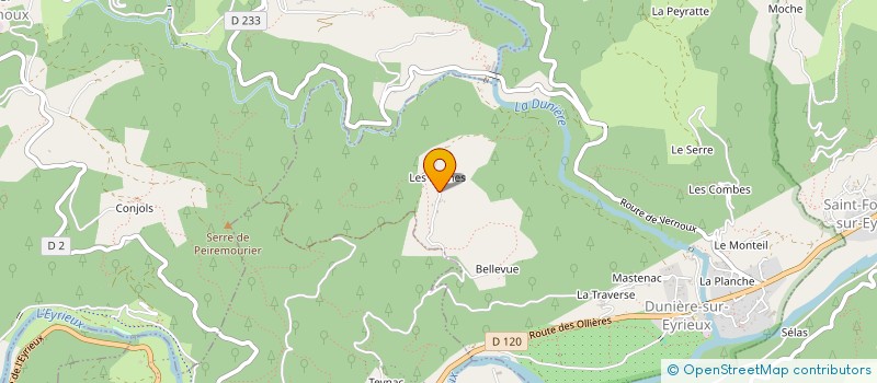 localisation de l'entreprise PEPINIERE LA PIVOINE  DUNIERE-SUR-EYRIEUX