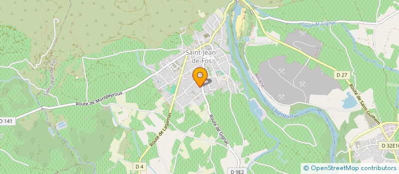 localisation de l'entreprise PEPINIERE ST JEAN DE FOS  SAINT-JEAN-DE-FOS