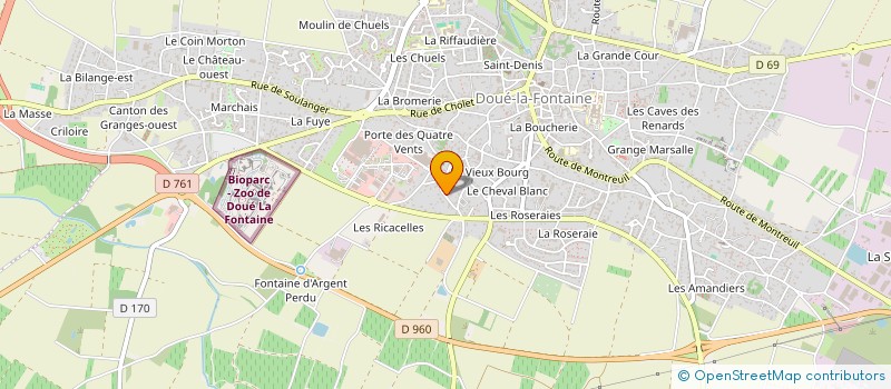 localisation de l'entreprise PEPINIERES CHASTEL à DOUE-EN-ANJOU