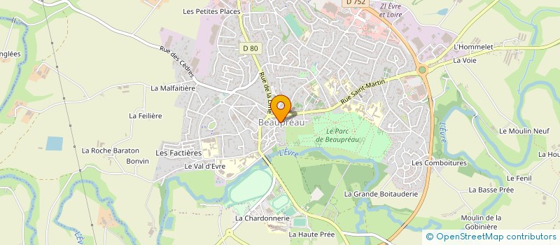 localisation de l'entreprise PEPINIERES CHAUVIRE à MONTREVAULT-SUR-EVRE