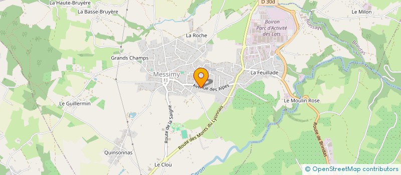 localisation de l'entreprise PEPINIERES CHAZOTTIER à MESSIMY