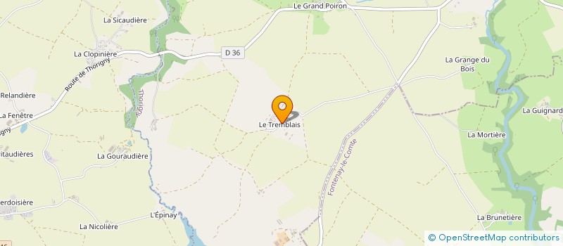 localisation de l'entreprise PEPINIERES CLAVEAU  THORIGNY