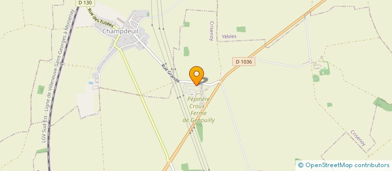 localisation de l'entreprise PEPINIERES CROUX à CRISENOY