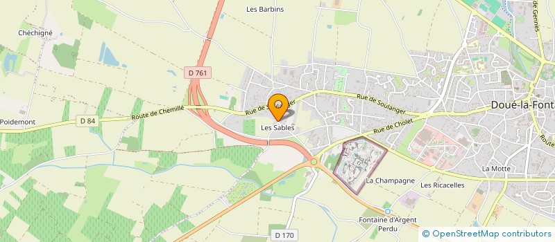 localisation de l'entreprise PEPINIERES DE LA CROIX DE MISSION à DOUE-EN-ANJOU