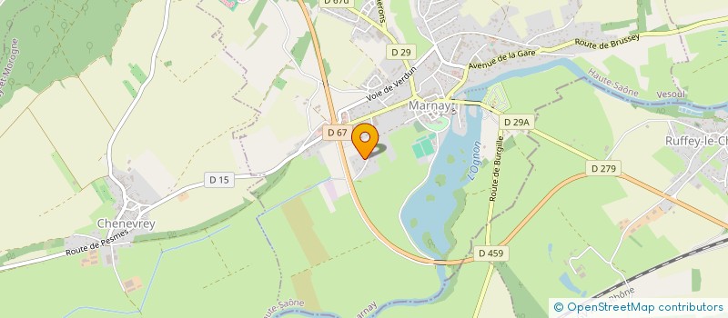 localisation de l'entreprise PEPINIERES DE MARNAY à MARNAY