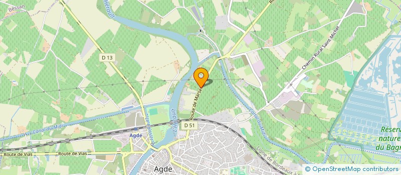 localisation de l'entreprise PEPINIERES DE VACAROSE à AGDE