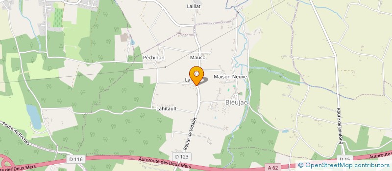 localisation de l'entreprise PEPINIERES DES HAUTS DE CASTETS à CASTETS ET CASTILLON
