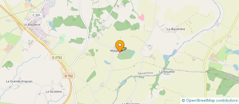 localisation de l'entreprise PEPINIERES DU BOCAGE  SEVREMONT