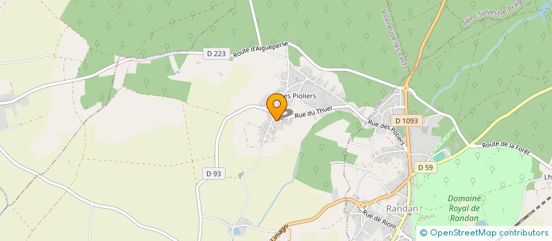 localisation de l'entreprise PEPINIERES DU GRAND CERF  VILLENEUVE-LES-CERFS