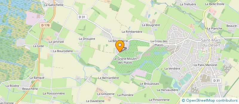 localisation de l'entreprise PEPINIERES DU VAL D ERDRE à SAINT-MARS-DU-DESERT