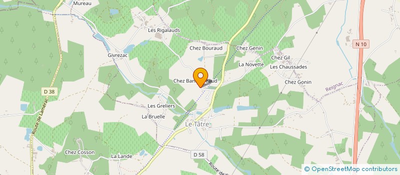 localisation de l'entreprise PEPINIERES HORTICOLES SUD CHARENTE à LE TATRE