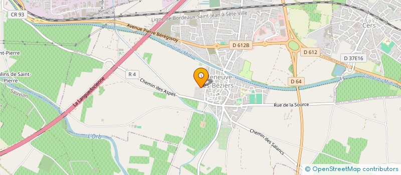 localisation de l'entreprise PEPINIERES JACQUES VERDOIT  VILLENEUVE-LES-BEZIERS
