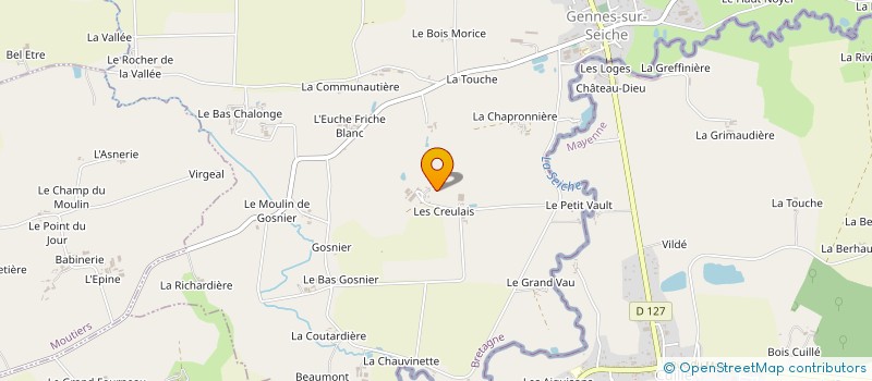 localisation de l'entreprise PEPINIERES JEAN HUCHET  GENNES-SUR-SEICHE