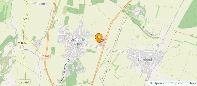 localisation de l'entreprise PEPINIERES MERCIER  ASNIERES-LES-DIJON