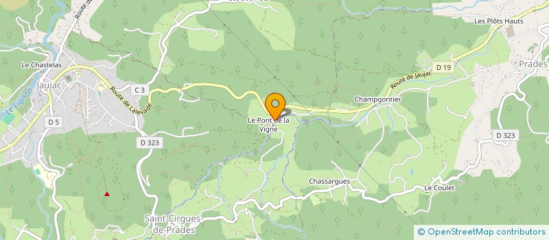 localisation de l'entreprise PEPINIERES PLANCHER  LALEVADE D'ARDECHE