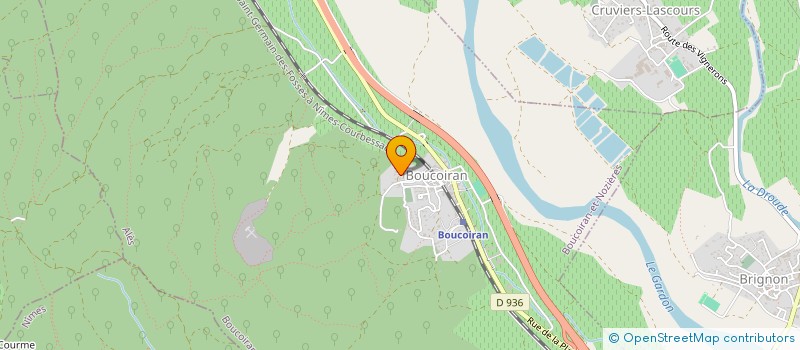 localisation de l'entreprise PEPINIERES VITICOLES BARNOUIN à BOUCOIRAN-ET-NOZIERES