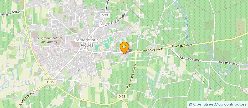 localisation de l'entreprise PEPINIERES VITICOLES GEOFFROY GUIGUE  CAMARET-SUR-AIGUES