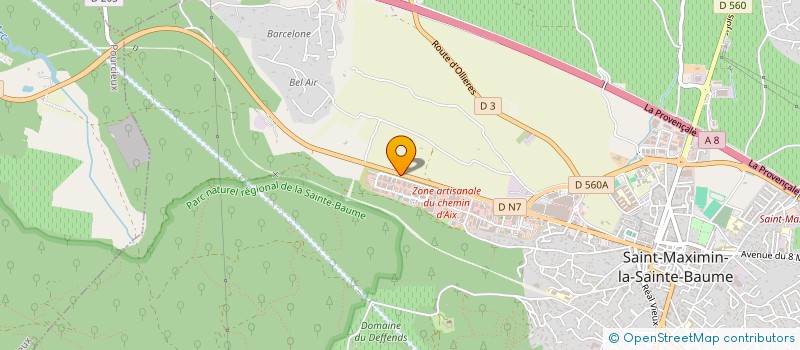 localisation de l'entreprise PEPINO  ST MAXIMIN LA STE BAUME