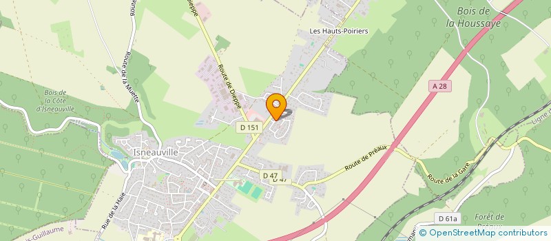 localisation de l'entreprise PEPITES  ISNEAUVILLE