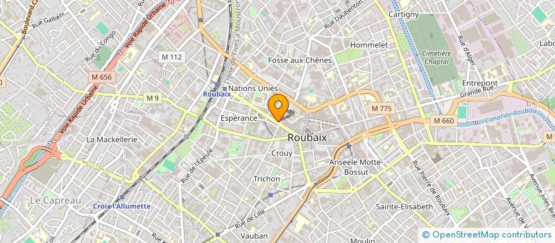 localisation de l'entreprise PEPONE  ROUBAIX