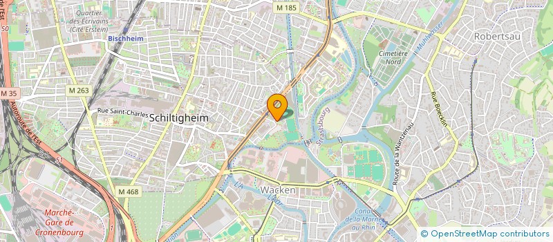 localisation de l'entreprise PEPS 21 (PEPINIERE PARTICIPATIVE ET SOLIDAIRE POUR LE 21EME SIECLE)  SCHILTIGHEIM