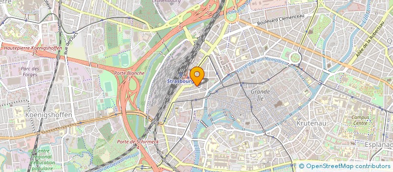 localisation de l'entreprise PEPS 67 à STRASBOURG