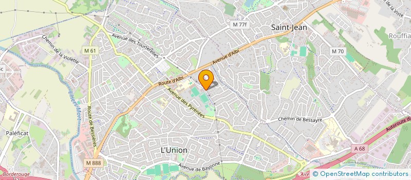 localisation de l'entreprise PEPS (POLE EDUCATION PHYSIQUE ET SPORTIF) à L'UNION
