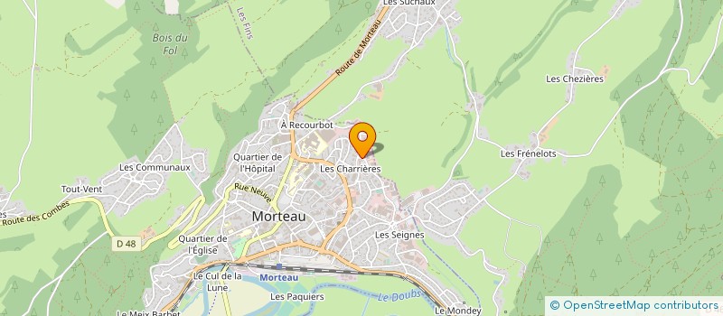 localisation de l'entreprise PEQUIGNET à MORTEAU