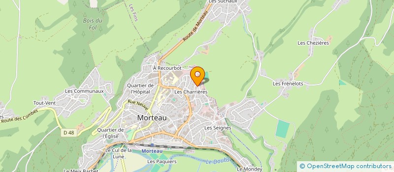 localisation de l'entreprise PEQUIGNET HORLOGERIE à MORTEAU