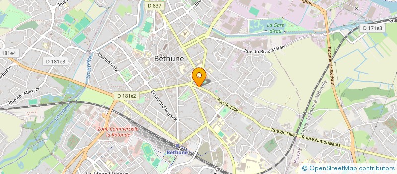 localisation de l'entreprise PEQUIGNOT  BETHUNE