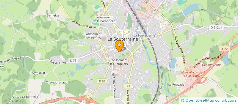 localisation de l'entreprise PER'LAI à LA SOUTERRAINE