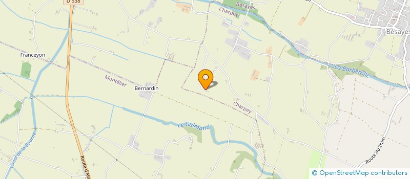 localisation de l'entreprise PERARD TP  CHARPEY