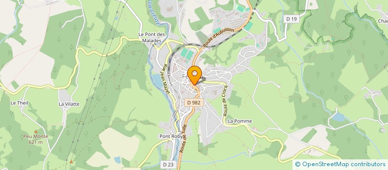 localisation de l'entreprise PERAUD SDF à FELLETIN