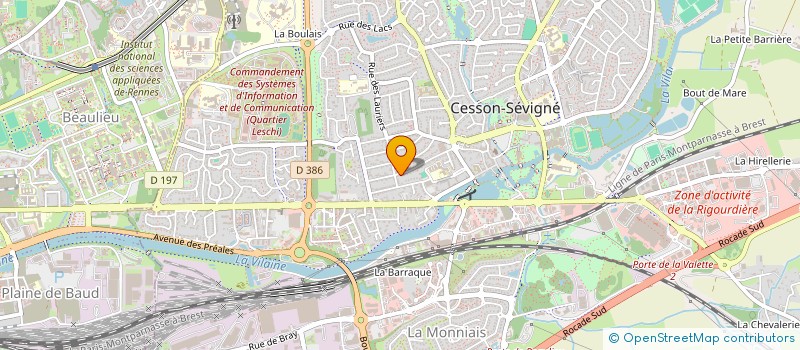localisation de l'entreprise PERBAT  CESSON-SEVIGNE
