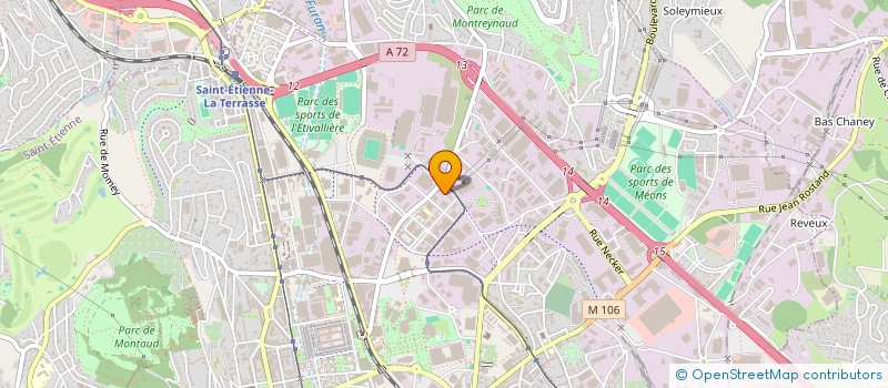localisation de l'entreprise PERBET HOLDING à SAINT-ETIENNE