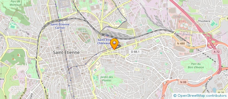 localisation de l'entreprise PERBET/NICOLAI  SAINT-ETIENNE