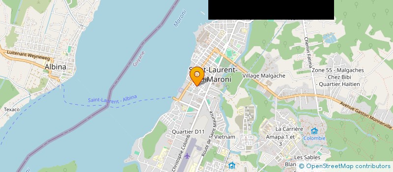 localisation de l'entreprise PERCABOR  SAINT-LAURENT-DU-MARONI