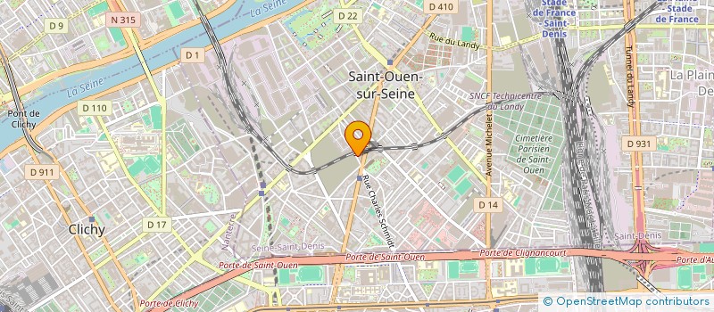 localisation de l'entreprise PERCE ET PLUME à SAINT-OUEN-SUR-SEINE