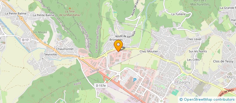 localisation de l'entreprise PERCE NEIGE  EPAGNY METZ-TESSY