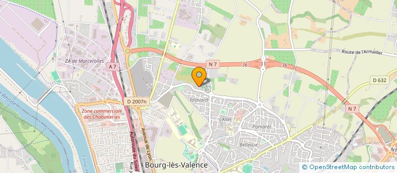 localisation de l'entreprise PERCE-VERT à BOURG-LES-VALENCE