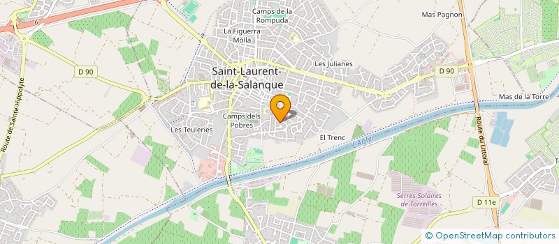 localisation de l'entreprise PERCEBOIS CEDRIC  SAINT-LAURENT-DE-LA-SALANQUE