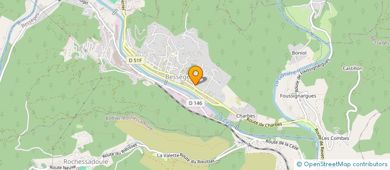 localisation de l'entreprise PERCECO-MLT  BESSEGES