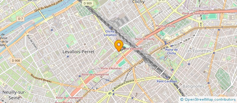 localisation de l'entreprise PERCEPTIONNISTE à LEVALLOIS-PERRET