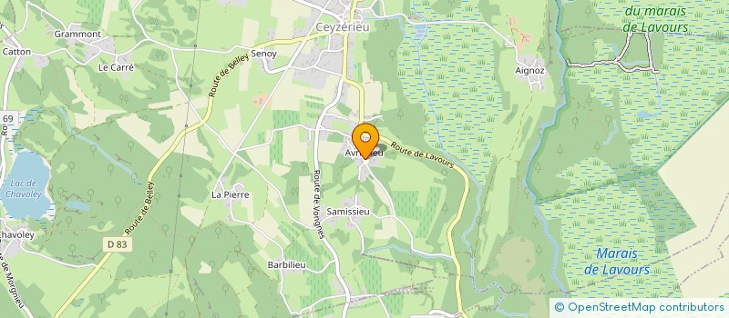 localisation de l'entreprise PERCEVAL CHARPENTES à CEYZERIEU