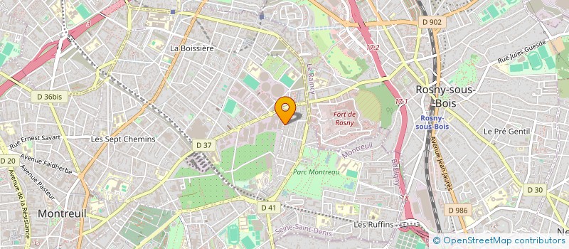 localisation de l'entreprise PERCEVAL LEONARD  MONTREUIL