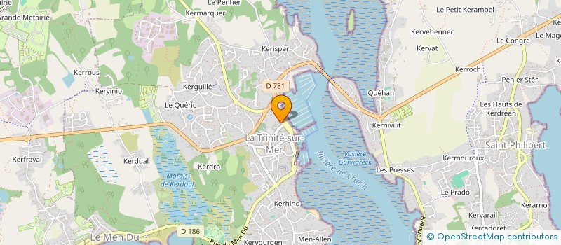 localisation de l'entreprise PERCEVAULT MAREE  LA TRINITE-SUR-MER