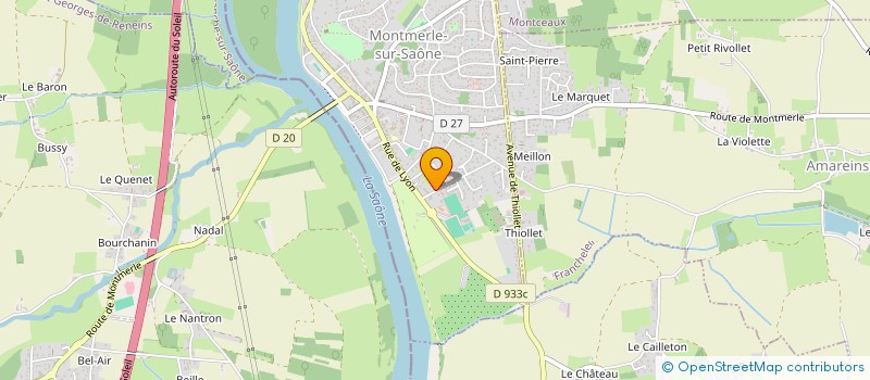 localisation de l'entreprise PERCHAL à MONTMERLE-SUR-SAONE
